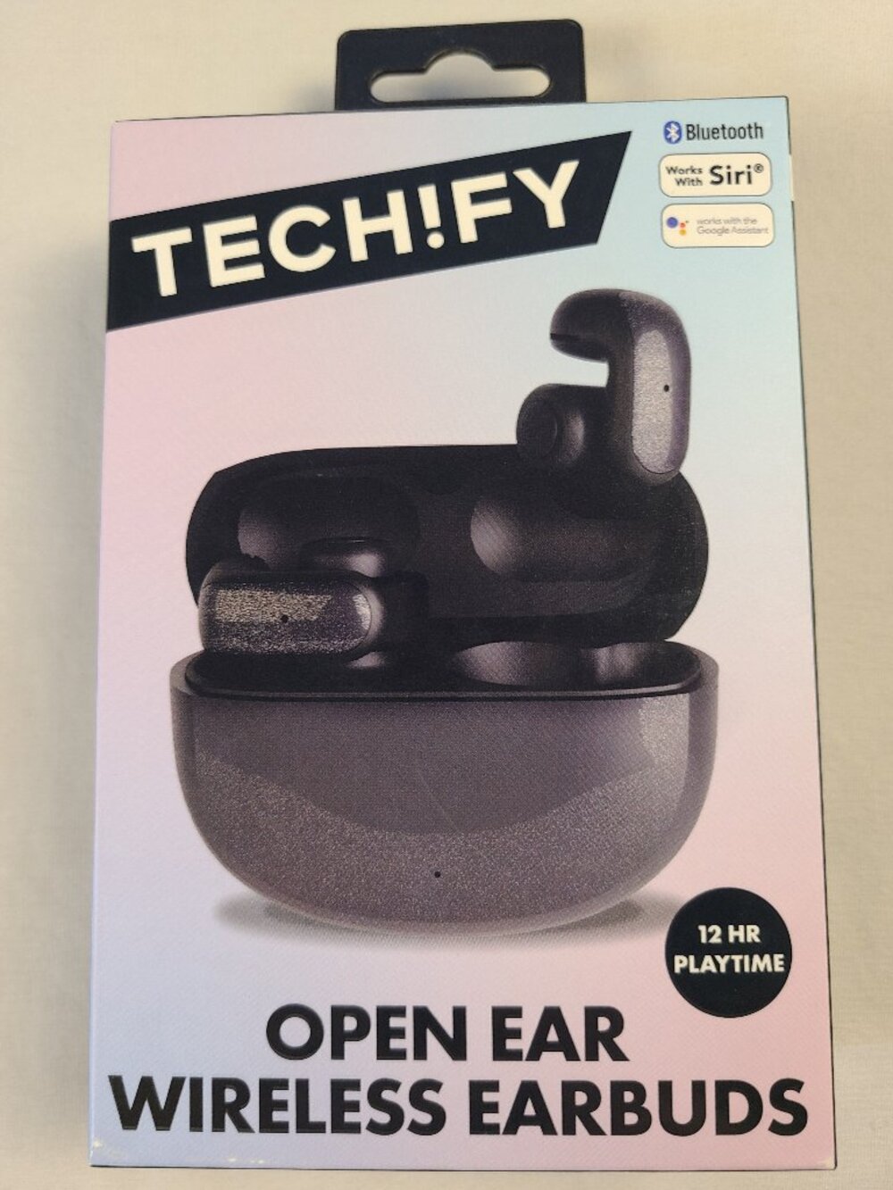 Tech!Fy Black Bluetooth Open Ear Wireless Earbuds New
